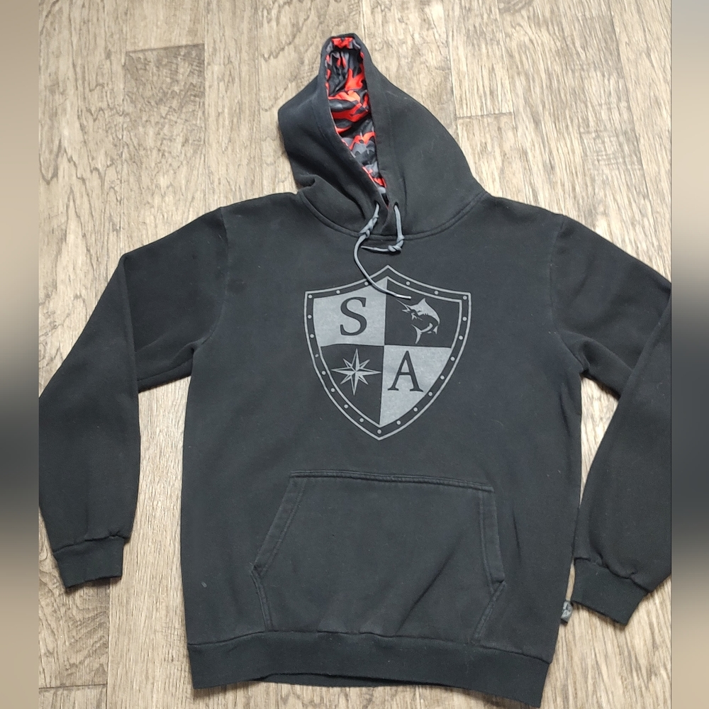 SA Company black with graphic hooded sweatshirt Men's Size L
